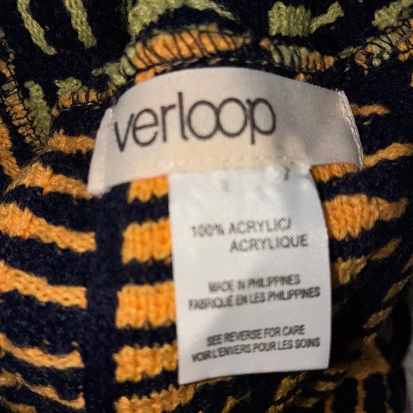 Verloop infinity Striped Knit Scarf in Orange and Green EUC - Picture 3 of 4